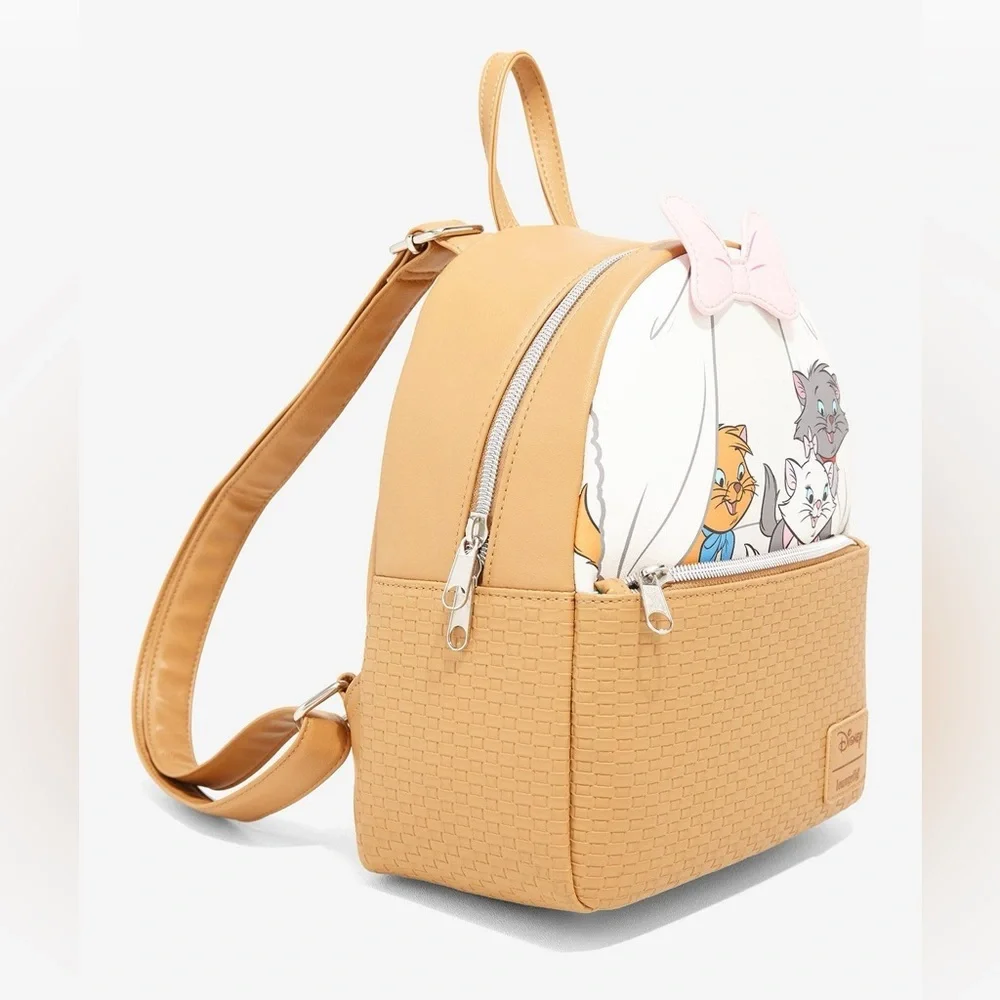 NWT Loungefly Disney The Aristocats Kittens Basket Mini Backpack - Picture 3 of 8
